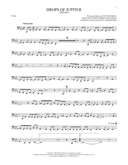 page one of Drops Of Jupiter (Tell Me) (Tuba Solo)