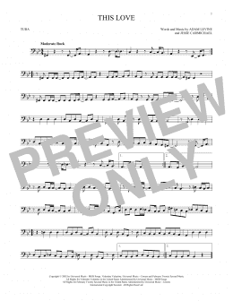 page one of This Love (Tuba Solo)