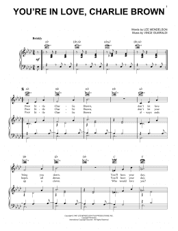 page one of You're In Love, Charlie Brown (Piano, Vocal & Guitar Chords (Right-Hand Melody))