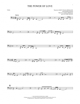 page one of The Power Of Love (Tuba Solo)