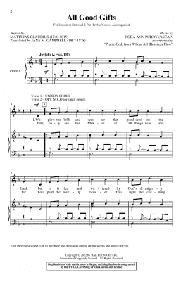 page one of All Good Gifts (Choir)
