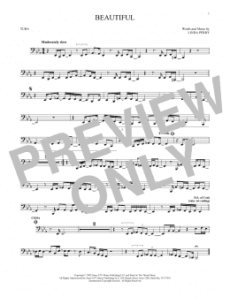 page one of Beautiful (Tuba Solo)