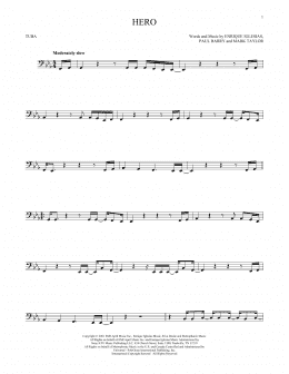 page one of Hero (Tuba Solo)