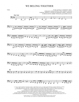 page one of We Belong Together (Tuba Solo)