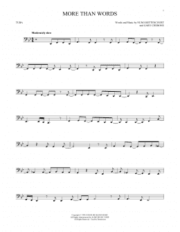page one of More Than Words (Tuba Solo)