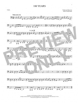 page one of 100 Years (Tuba Solo)
