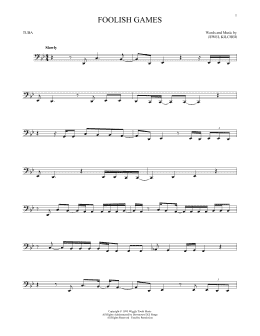 page one of Foolish Games (Tuba Solo)