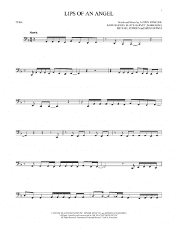 page one of Lips Of An Angel (Tuba Solo)