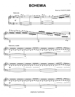 page one of Bohemia (Piano Solo)