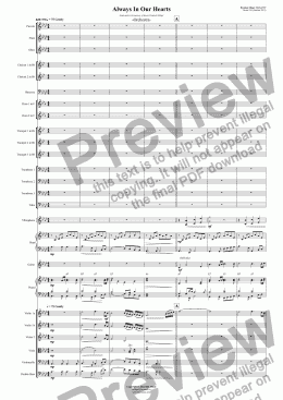 page one of Always In Our Hearts (For Karen)  - Orchestra