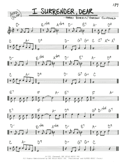 page one of I Surrender, Dear (Real Book – Melody & Chords)