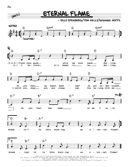 page one of Eternal Flame (Real Book – Melody, Lyrics & Chords)