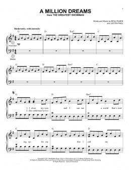 page one of A Million Dreams (from The Greatest Showman) (Accordion)