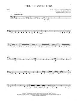 page one of Till The World Ends (Tuba Solo)