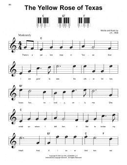 page one of The Yellow Rose Of Texas (Super Easy Piano)