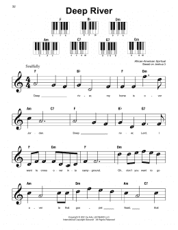 page one of Deep River (Super Easy Piano)