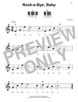 page one of Rock-A-Bye, Baby (Super Easy Piano)