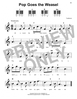 page one of Pop Goes The Weasel (Super Easy Piano)