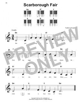 page one of Scarborough Fair (Super Easy Piano)