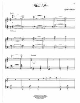 page one of Still Life (Piano Solo)