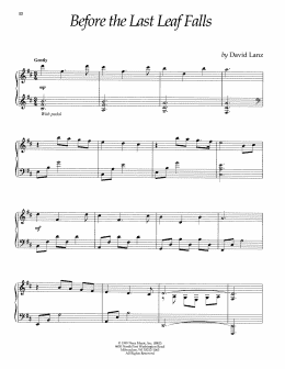 page one of Before The Last Leaf Falls (Piano Solo)