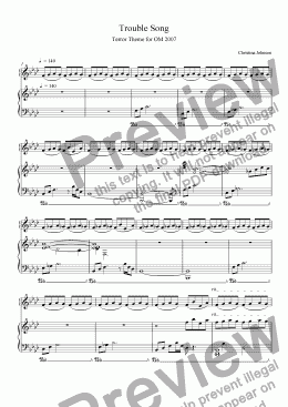 page one of Trouble Theme