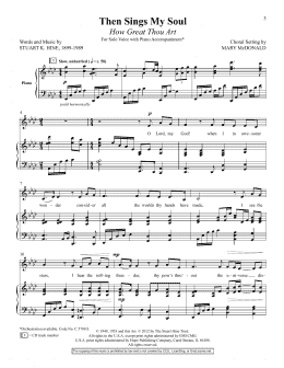 page one of Then Sings My Soul (how Great Thou Art) (Piano & Vocal)