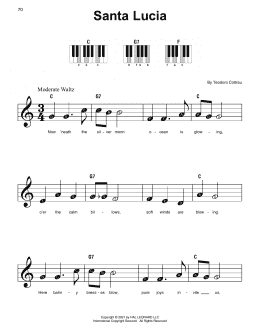 page one of Santa Lucia (Super Easy Piano)