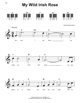 page one of My Wild Irish Rose (Super Easy Piano)