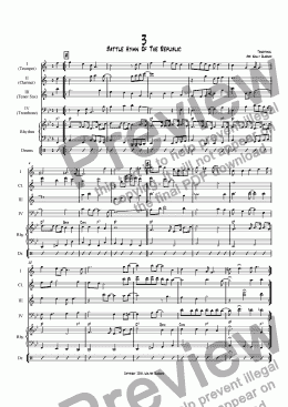 page one of Dixiechart 03. Battle hymn of the Republic