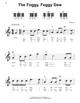 page one of The Foggy, Foggy Dew (Super Easy Piano)