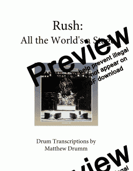page one of All the World's a Stage - Rush (complete live album)