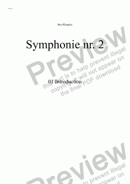 page one of Symphonie nr. 2 01 Introduction