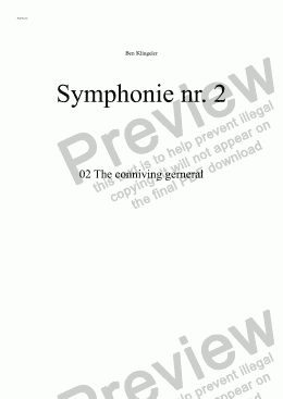 page one of Symphonie nr. 2 02 The Conniving General