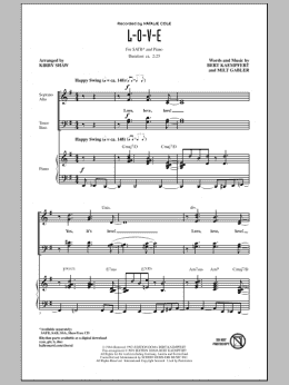 page one of L-O-V-E (arr. Kirby Shaw) (SATB Choir)