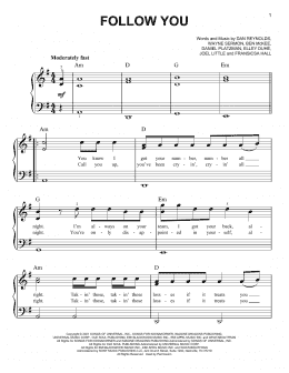 page one of Follow You (Easy Piano)