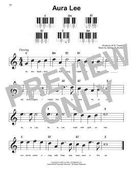 page one of Aura Lee (Super Easy Piano)