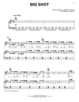page one of Big Shot (Piano, Vocal & Guitar Chords (Right-Hand Melody))