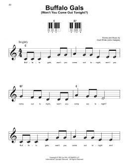 page one of Buffalo Gals (Won't You Come Out Tonight?) (Super Easy Piano)