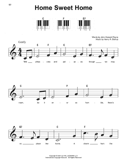 page one of Home Sweet Home (Super Easy Piano)