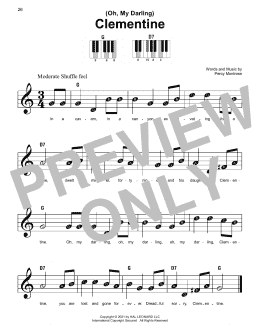 page one of (Oh, My Darling) Clementine (Super Easy Piano)