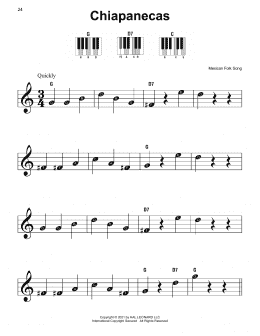 page one of Chiapanecas (Super Easy Piano)