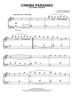 page one of Cinema Paradiso (Easy Piano Solo)