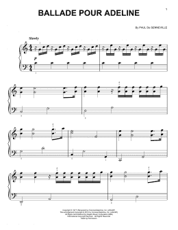 page one of Ballade Pour Adeline (Easy Piano Solo)