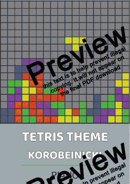page one of Tetris Theme