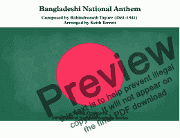 page one of Bangladeshi National Anthem (Amar Shonar Bangla-My Golden Bengal) for String Orchestra