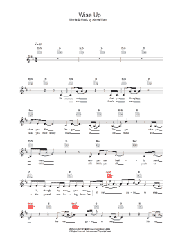 page one of Wise Up (Lead Sheet / Fake Book)