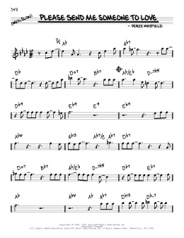 page one of Please Send Me Someone To Love (Real Book – Melody & Chords)