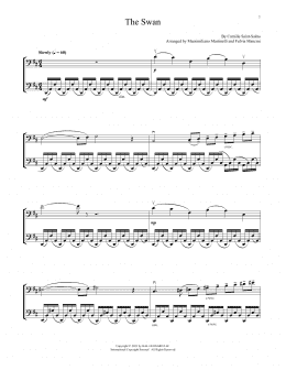 page one of The Swan (Cello Duet)