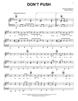 page one of Don't Push (Piano, Vocal & Guitar Chords (Right-Hand Melody))